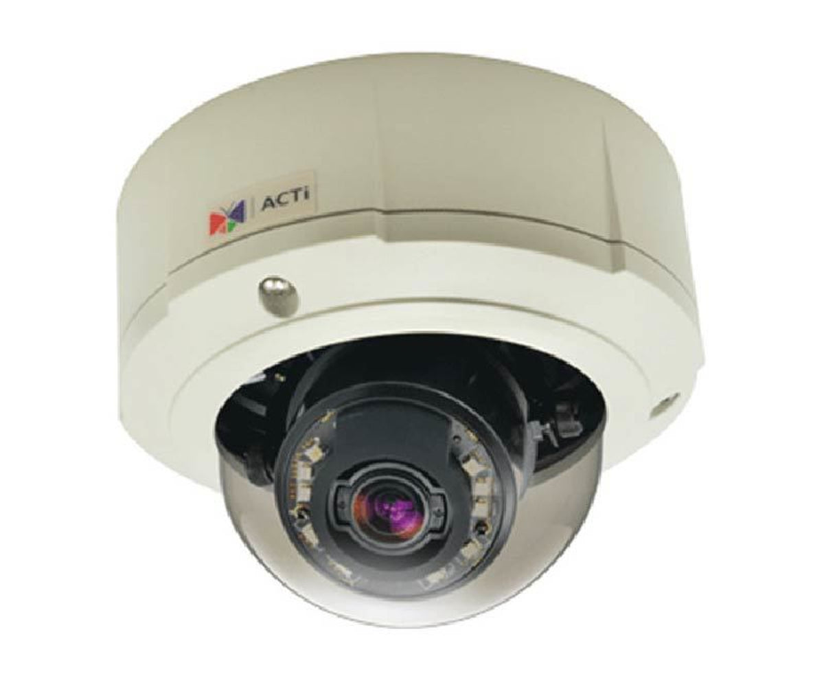 ACTi B82 | 5 Megapixel Outdoor Dome Camera with Day/Night, Adaptive IR, Basic WDR, 2.4x Zoom Lens