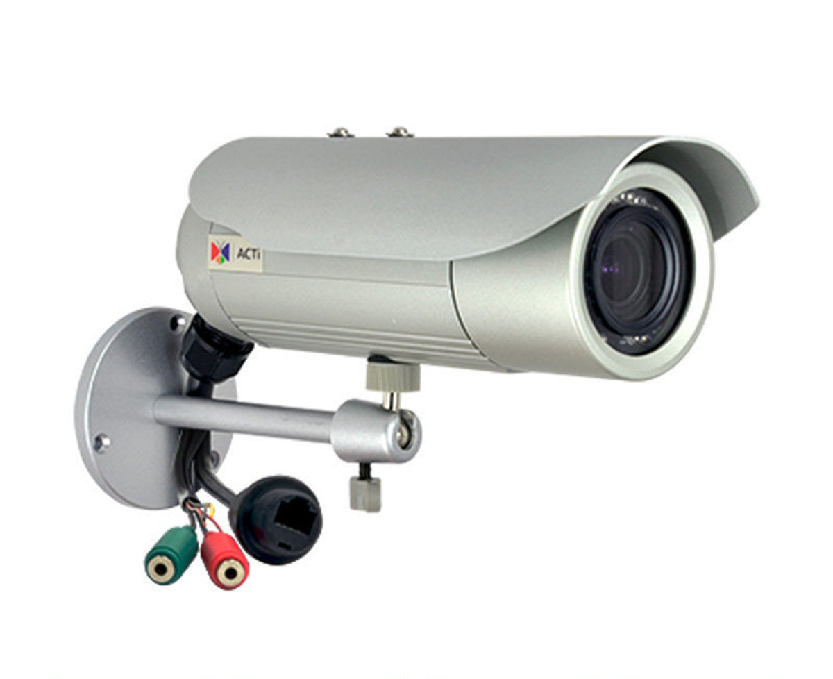 ACTi E43B | 5 Megapixel Outdoor Bullet Camera with Day/Night, Adaptive IR, Basic WDR, 2.8-12mm Lens