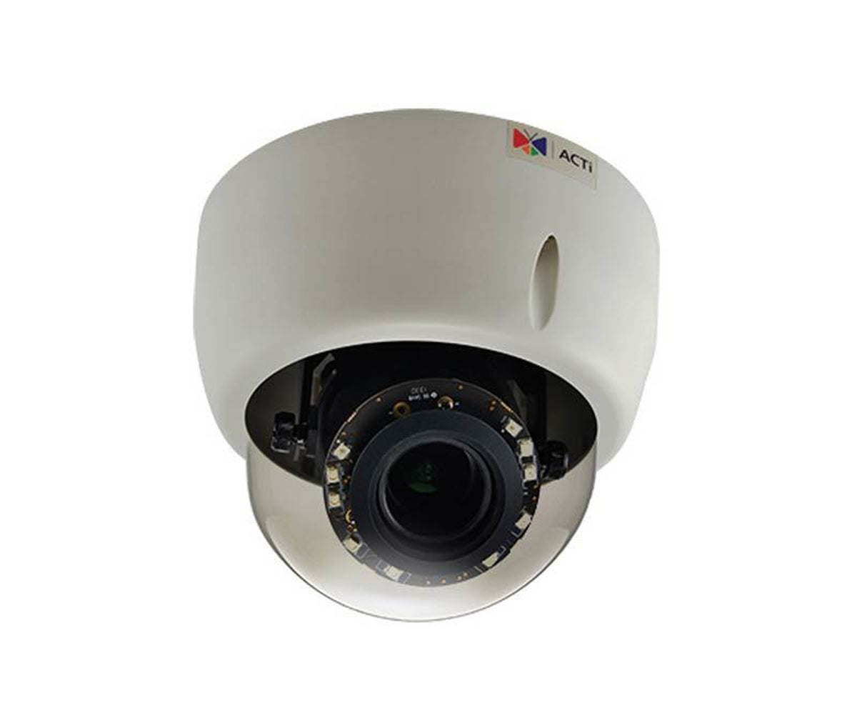 ACTi E617 | 10 Megapixel Indoor Dome Camera with Day/Night, Adaptive IR, Basic WDR, 4.3x Zoom Lens
