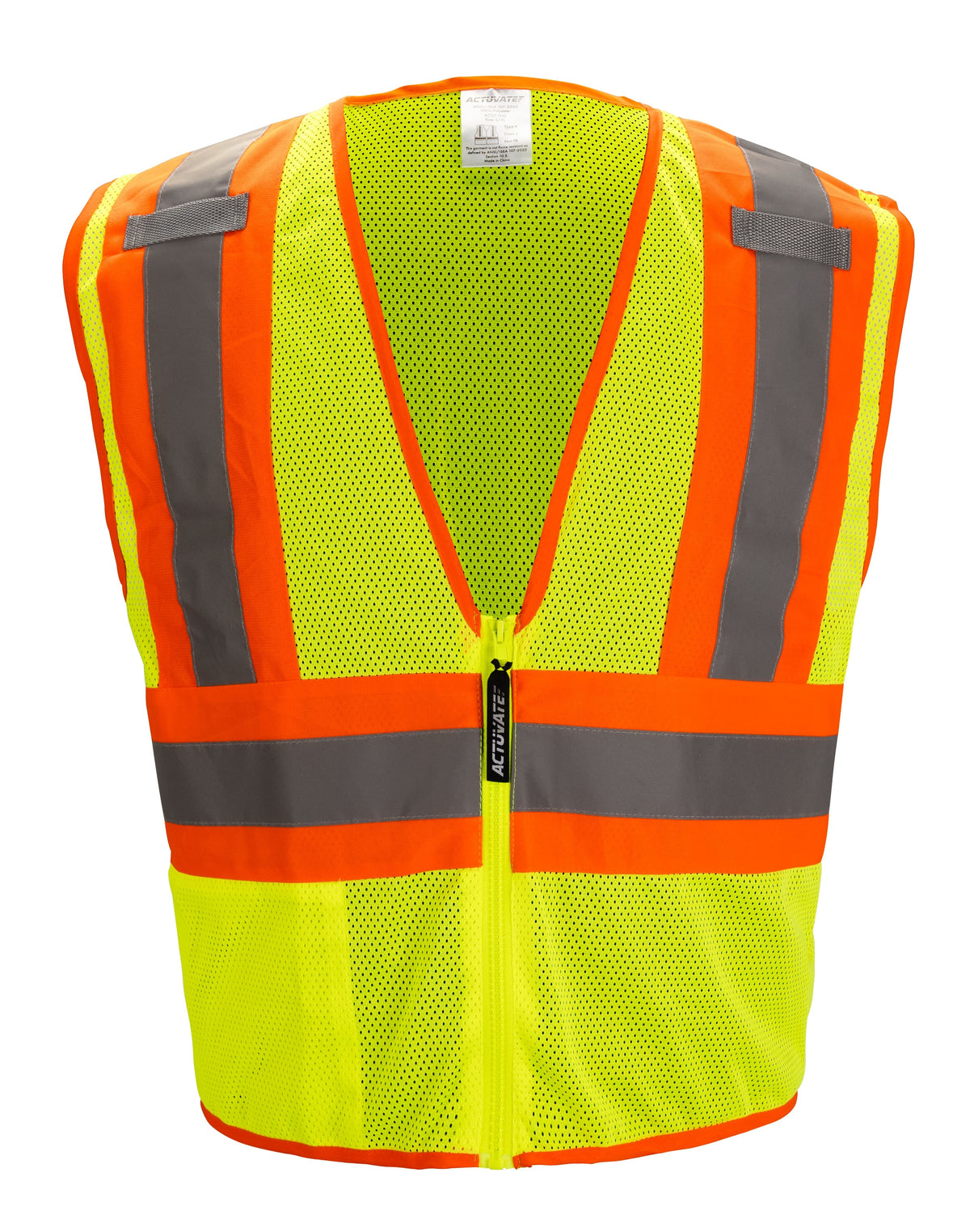 Actuvate ACTU11543 | Type R Class 2 Mesh Two-Tone Vest High-Visbility Yellow, 2X-Large/3X-Large