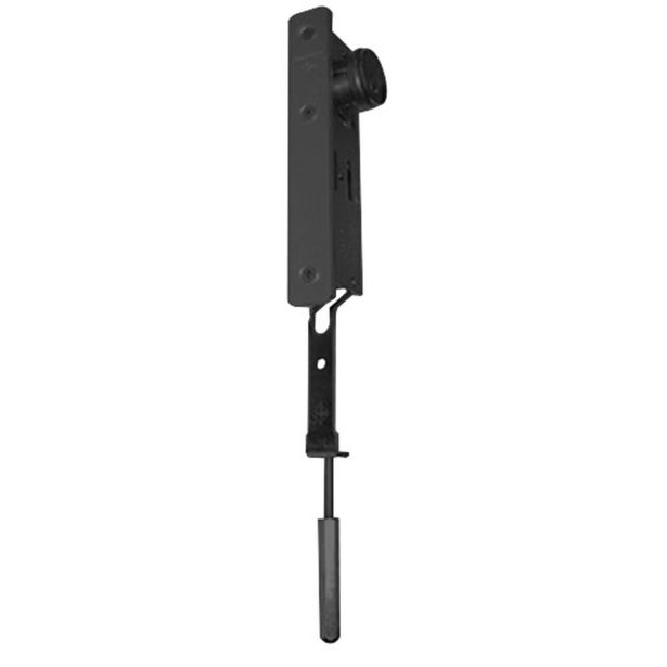 Adams Rite Manufacturing 1870HM335 | Door Cylinder Operated Flush Bolt, Flat Faceplate, 1-1/4" Backset, Black Anodized