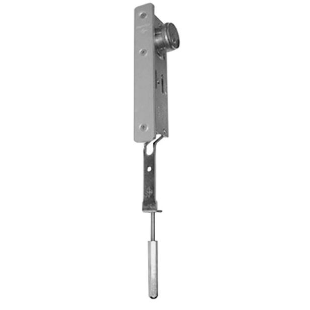 Adams Rite Manufacturing 1870HM628 | Door Cylinder Operated Flush Bolt, Flat Faceplate, 1-1/4 Inch Backset, Clear Anodized