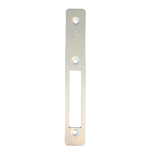 Adams Rite Manufacturing 24-0384-220-628 | Door Deadlock Faceplate, Left Hand Bevel, Hook Bolt and Short Bolt, Clear Anodized