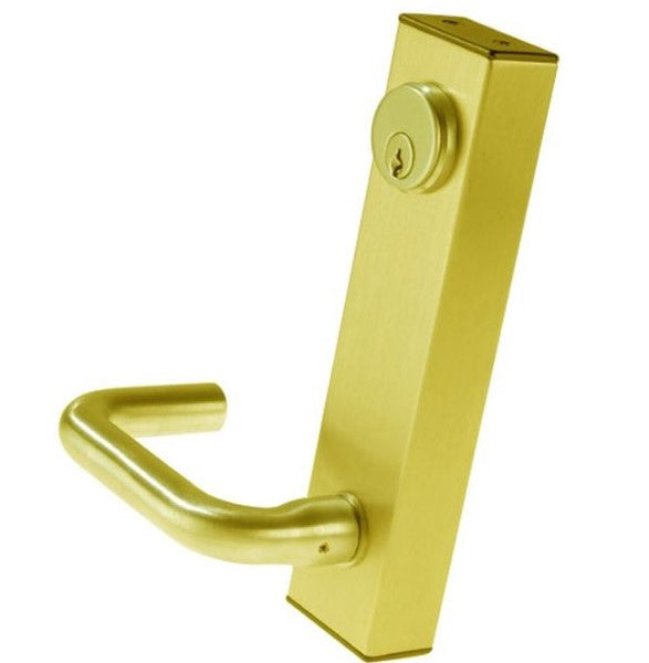 Adams Rite Manufacturing 3080-02-0-3U-00-03 | Exit Device Entry Trim, Standard, Fail Secure, Round Handle, Universal Kit, Bright Brass