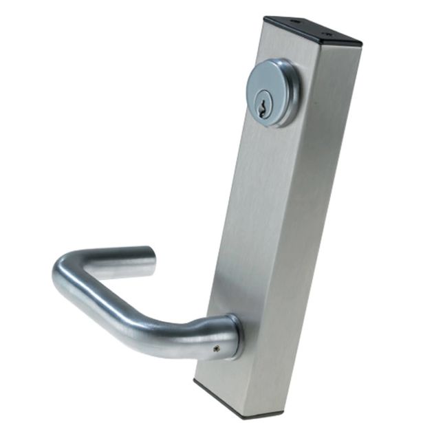 Adams Rite Manufacturing 3080-02-0-97-00-32D | Fail-Secure Standard Entry Trim with Round Lever Handle in Satin Stainless