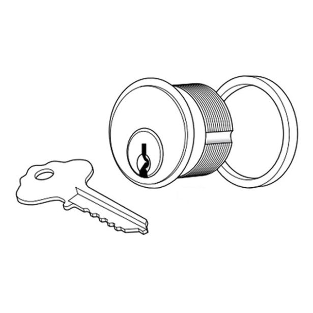 Adams Rite Manufacturing 4036-01-02-628 | Mortise Cylinder for MS Lock, 4900, and 2190 Keyed Alike Satin Aluminum Finish