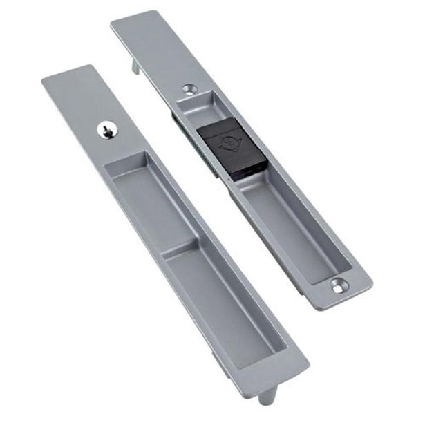 Adams Rite Manufacturing 4190-10-1-130-01-IB | Sliding Door Flush Lockset, Square Face, 1 to 1-3/8 Inch Thickness Stile, Keyed Different