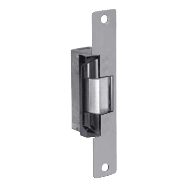 Adams Rite Manufacturing 7130-540-628-00 | Door Electric Strike, Standard/Fail Secure, 24 Volt Ac, Clear Anodized with 6-7/8 Inch Flat Faceplate