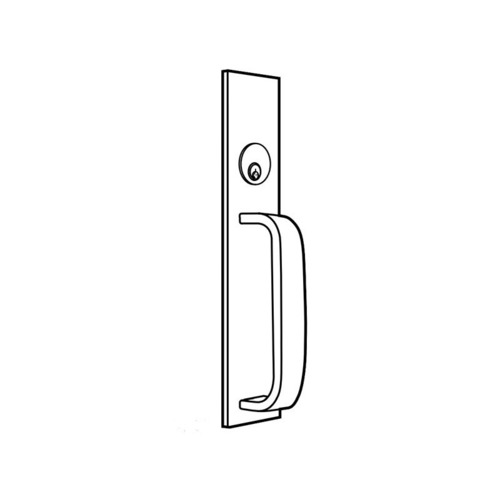 Adams Rite Manufacturing 3002-21-US32D | Flat Fixed Pull, With Cylinder Hole, Mortise and Rim Devices, Satin Stainless Steel