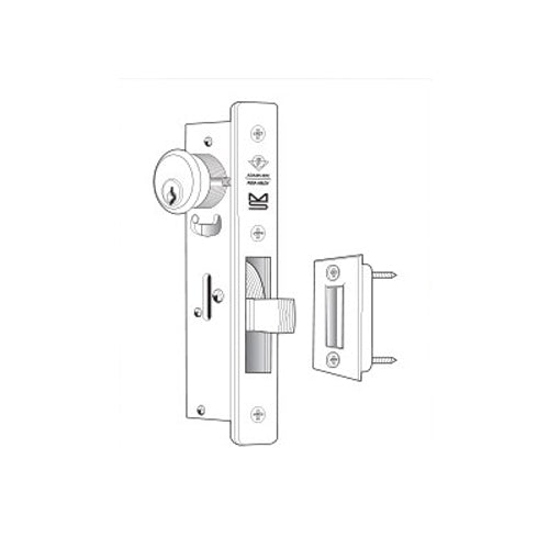 Adams Rite Manufacturing 1830-03-628 | Aluminum Door Deadlocks Satin Aluminum Clear Anodized