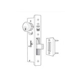 Adams Rite Manufacturing 1830-03-628 | Aluminum Door Deadlocks Satin Aluminum Clear Anodized