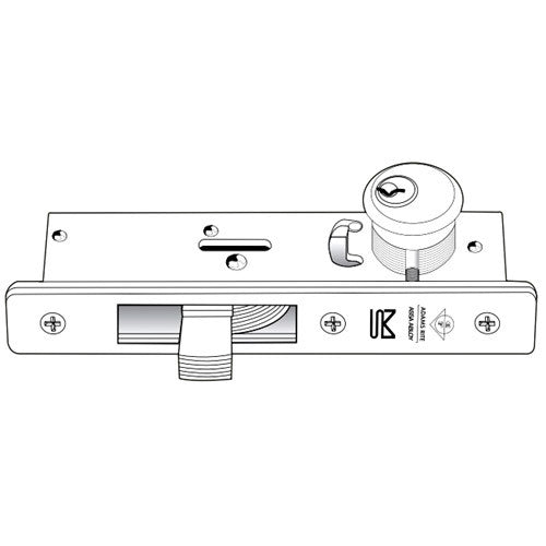 Adams Rite Manufacturing 1830-03-628 | Aluminum Door Deadlocks Satin Aluminum Clear Anodized