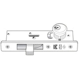 Adams Rite Manufacturing 1830-03-628 | Aluminum Door Deadlocks Satin Aluminum Clear Anodized