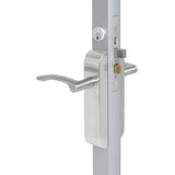 Adams Rite Manufacturing 2190-311-103-32D | Dual force Lock with Standard Flat Strike, Exterior Trim Set and 1-1/8 Inch Backset in Satin Stainless
