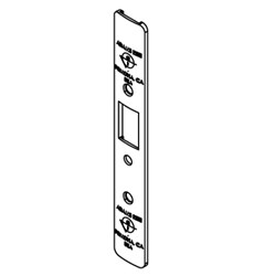 Adams Rite Manufacturing 24-0137-01-628 | Door Deadlatch Faceplate, Flat/Bevel, Heavy Duty, Clear Anodized, for 4900 Series Deadlatch