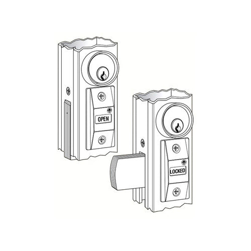 Adams Rite Manufacturing 4089-20-130 | Exit Indicator for up to 2-1/2 Inch Door, Satin Aluminum Rite Coat Paint