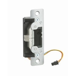Adams Rite Manufacturing 7401-130 | Door Electric Strike, Fail Safe/Fail Secure, 12/24 Volt Ac/Dc, Clear Anodized, With 4-7/8" Radius Faceplate