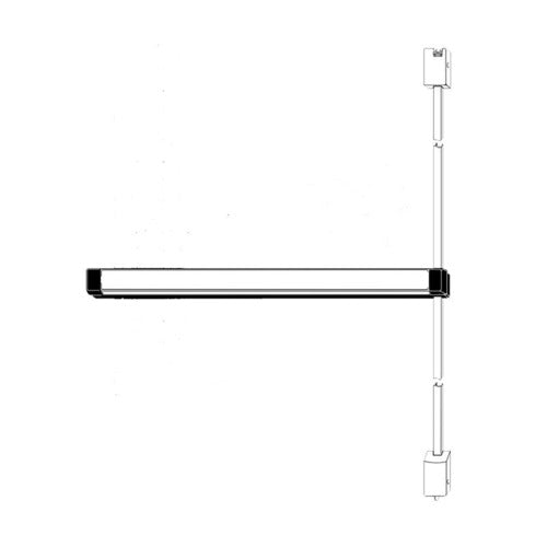 Adams Rite Manufacturing 8111LR36 | SVR Exit Device, Hollow Metal, Wood Doors, Electric Latch Retraction, Satin Aluminium Clear Anodized