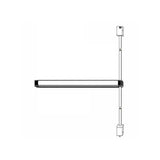 Adams Rite Manufacturing 8211-36 | Narrow Stile Surface Vertical Rod Exit Device, Satin Aluminium Clear