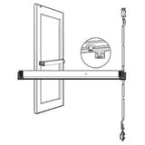 Adams Rite Manufacturing 8611LR42 | 8600 Narrow Stile CVR Exit Device with Electronic Latch Retraction, Satin Aluminum Clear