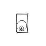 Adams Rite Manufacturing 8650-628 | 8650 Cylinder Escutcheon Kit, Satin Aluminum Clear
