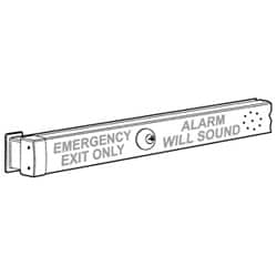 Adams Rite Manufacturing 8801A36B | Door Rim Exit Device, Narrow Stile, Alarmed, 36" Opening Width, Clear Anodized Pushbar