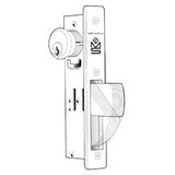 Adams Rite Manufacturing MS1850S-210-313 | MS1850S Series Deadlock with Straight Bolt and 31/32" Backset in Dark Bronze Anodized