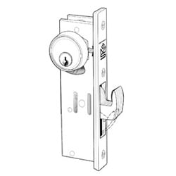 Adams Rite Manufacturing MS1851S-450-313 | Hook Bolt, Radius Faceplate, 1-1/Bronze Anodized