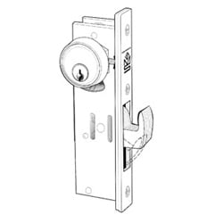 Adams Rite Manufacturing MS1851SW210-628 | Long Bolt, Radius with Weather Seal Satin Aluminum