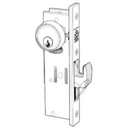 Adams Rite Manufacturing MS1851SW350-628 | Hook Bolt, Radius with Weather Seal Satin Aluminum