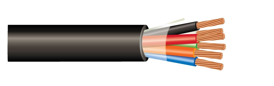 Advanced Digital Cable 8225 | Control Tray Cable, 25, Bare Copper, 14 AWG, Solid, Black Jacket, 600 VAC