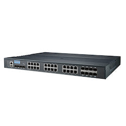 Advantech EKI-9728G-4X8CI-AE | 16 GbE + 8 GbE Combo + 4 10G SFP Full L3 Industrial Managed Ethernet Switch, -40 to 85°C