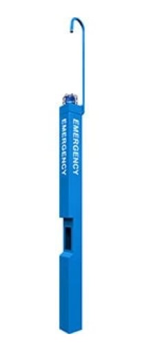 Aiphone TW-TE-ARM | Tall 1-piece Aluminum Tower, Emergency, Blue, With Camera Arm