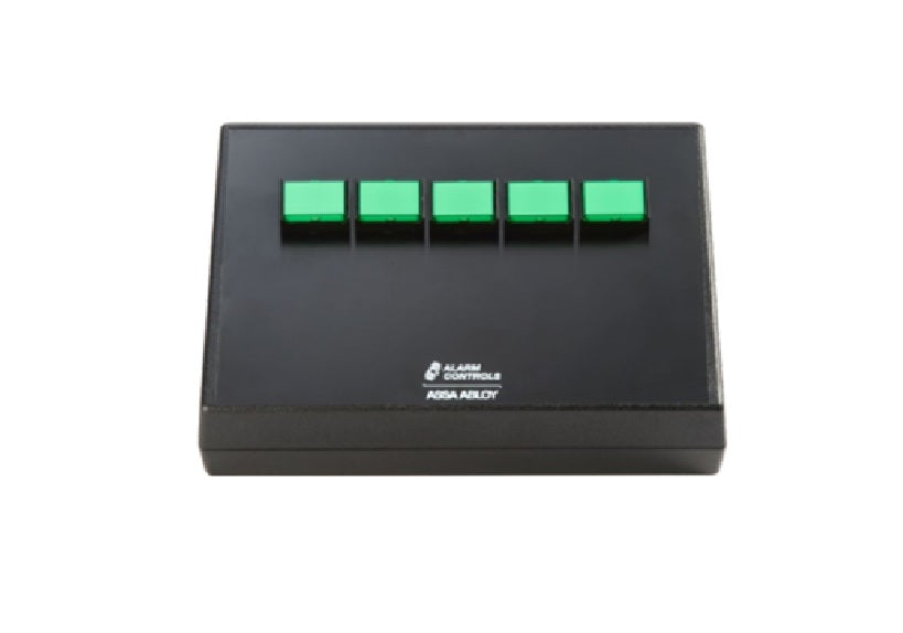 Alarm Controls DTC-M2K6CGN | Desk-Top Control Console, Black, 6 DPDT Momentary, Green