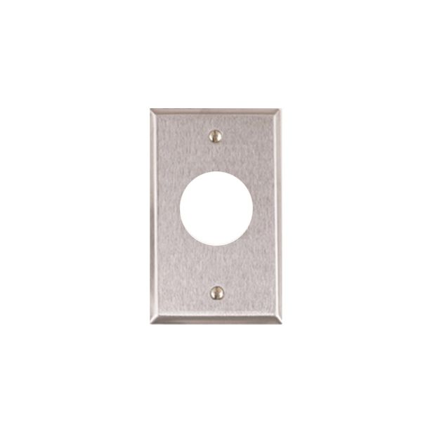 Alarm Controls RP-22 | Single Gang Stainless Steel Wall Plate with 1-1/4" Hole for SC628 Sonalert