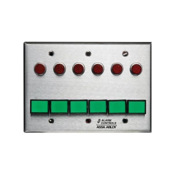 Alarm Controls SLP-6L | Six DPDT Latching Switch Monitoring/Control Station