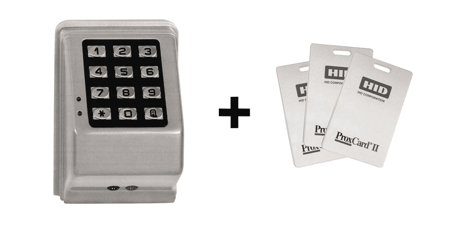 Alarm Lock PDK3000MS | Door Lock Keypad, HID Proximity Reader Interface, Communication Protocol, 85-Bit, Sprayed Aluminum