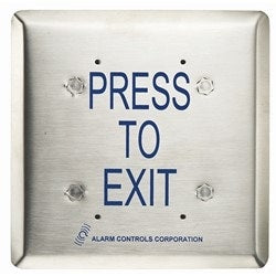 Alarm Controls JP1-2 | Dpdt Momentary Action, Rated 4A At 30 V Dc, 302 Satin Stainless Steel Plate