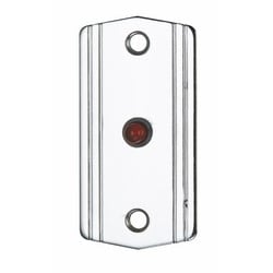 Alarm Controls MP-28 | Red Led, 12 Or 24 V Dc, Chrome Plated Brass Mini-Plate