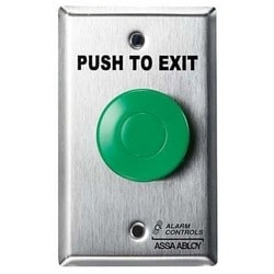 Alarm Controls TS-14 | Alarm Control Pushbutton, 1-Gang, Pneumatic, Mushroom, 1No/1Nc, 10A At 30 Vdc Contact