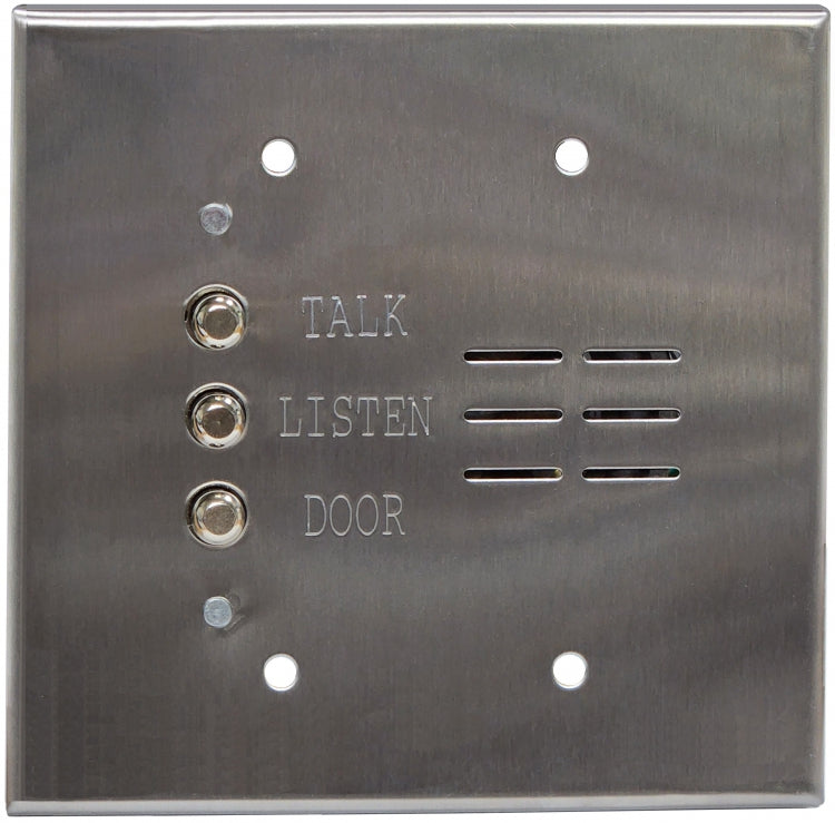 Alpha Communications IS427C | 4 Wire - 2 Gang Apt Station - Stainless Steel
