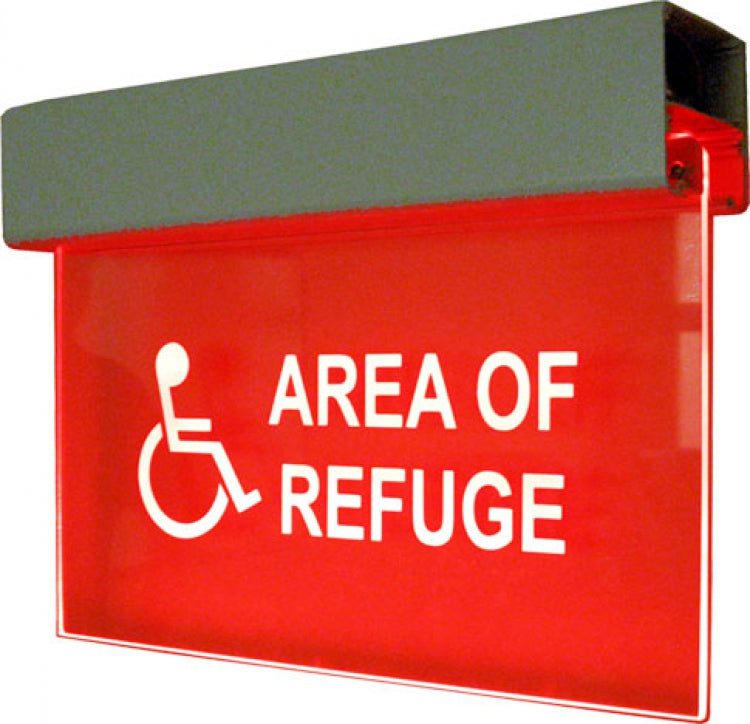 Alpha Communications RSN7050 | 120V LED Refuge Sign - Red - Single
