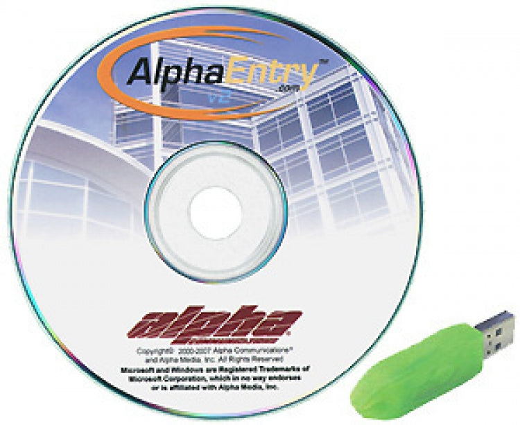 Alpha Communications SW-ALENTRY5 | AlphaEntry Software, Version 5