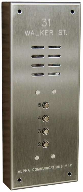 Alpha Communications VI402S004 | 4 Button VIP Panel - Surface - No Dir