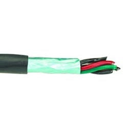 Alpha Wire 25004 SL199 | Xtra-Guard 2 Abrasion Resistant PUR Cable, 22 AWG, 4 Conductor, Unshielded, 300 Volts, Slate