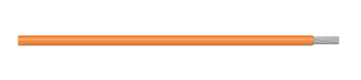 Alpha Wire 5854 OR001 | PTFE Hook-Up Wire, 24 AWG, Silver-Coated Copper, Orange, 1000 Ft.