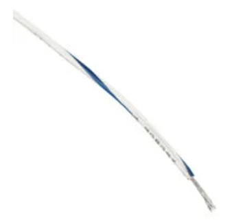 Alpha Wire 6715 WU001 | 18 AWG Stranded Hookup Wire White/Blue 1000 ft.