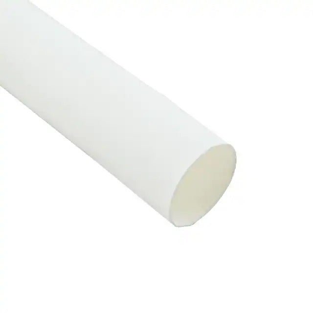 Alpha Wire F2211/2 WH105 | Heat Shrink Tubing, Flexible 0.500" (12.70mm) 2 to 1 White 4.00' (1.22m)