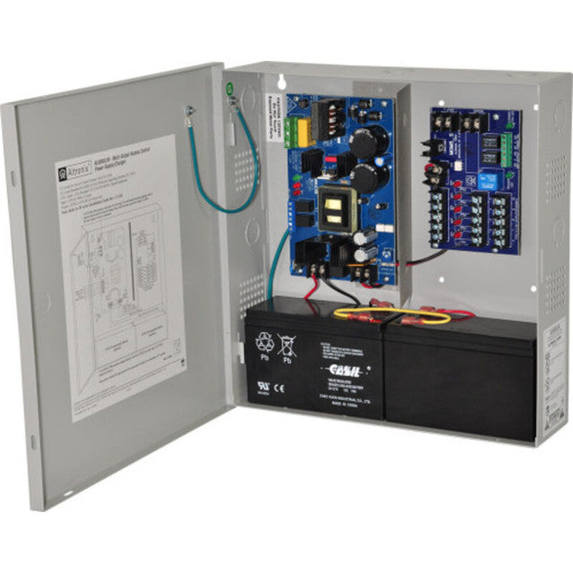 Altronix AL600M220 | Access Power Distribution Module w/ Power Supply/Charger, 5 PTC Class 2 Outputs, 12/24VDC @ 6A, FAI, 220VAC, BC300 Enclosure