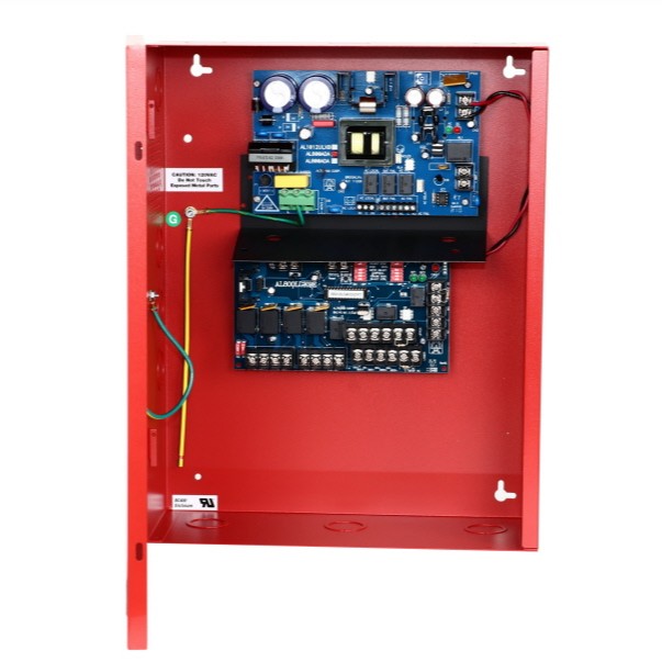 Altronix AL602ULADA | NAC Power Supply, 2 Class A or 4 Class B Outputs, 24VDC 6.5A, 120VAC, Red BC400 Enclosure